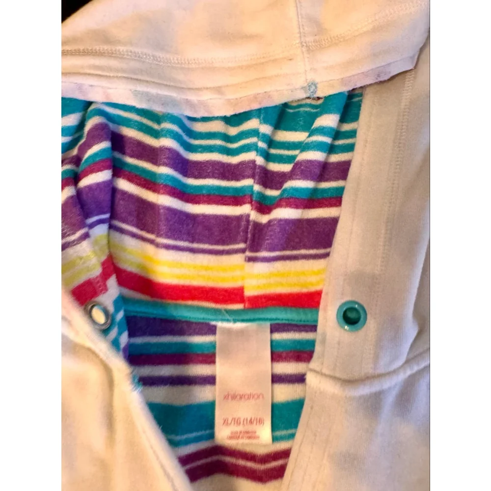 XHILARATION Bathing suit cover-up Cotton terry cloth with rolled hems girls XL - Picture 8 of 13